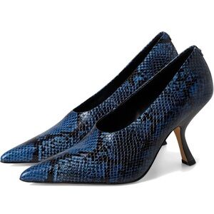 Michael Michael Kors Alina Flex Pumps Blue Snake Print Size 6.5 NIB